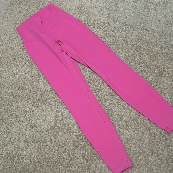 Lululemon Women's 4 High Rise Align Leggings Solid Pink Full Length Soft Yoga - Picture 5 of 14